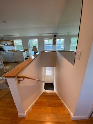 Interior - Cozy and bright shoreline studio apartment - walk to beach and row to boat (North Kingstown)