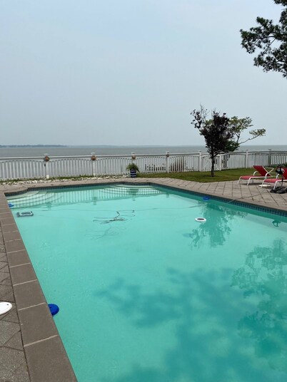 Right next to Rappahannock River with a million dollar view from the pool.