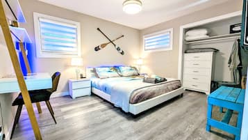 3 habitaciones, caja de seguridad en la habitación y escritorio