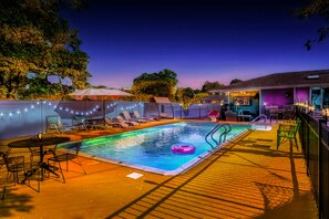 Outdoor pool, a heated pool