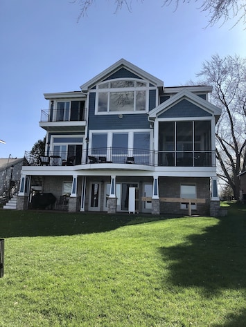 Lakefront view of home