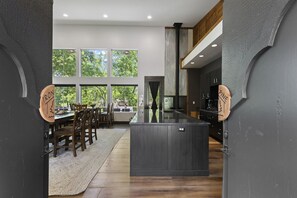 Dining - LUX Modern "Treehouse" on Private Lake - Gameroom, Kayaks, Bunkhouse, more! (Montgomery)