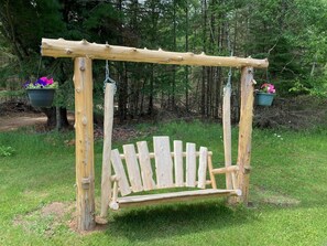 Property grounds - 3BR/1.5BA Woodsy Stone Cottage 1 Hr to Pictured Rocks, Hike Trails On-Property (Manistique)