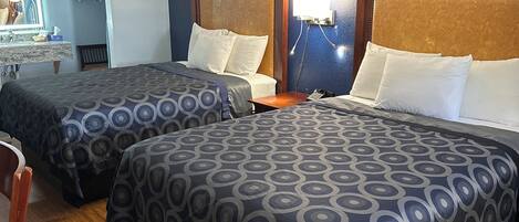 Deluxe Double Room, 2 Queen Beds | Iron/ironing board, free WiFi, bed sheets