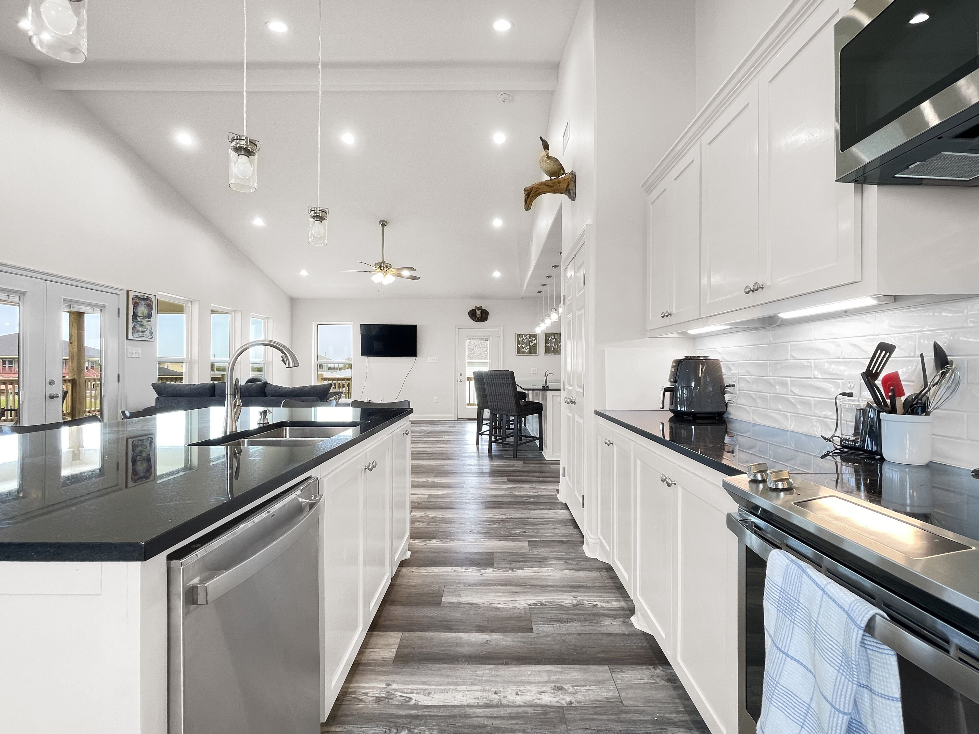 Waterfront brand new construction with boat house in Hackberry, LA.