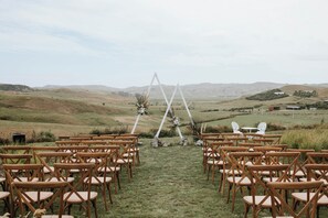 Outdoor wedding area