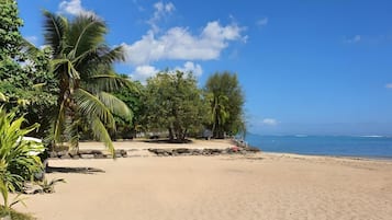 Sun-loungers, beach towels