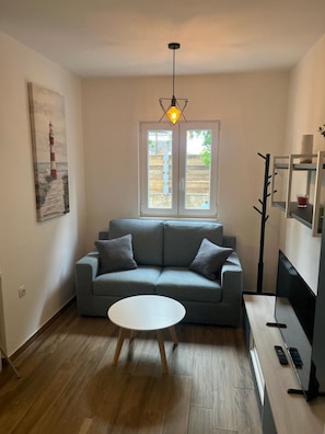 Apartment, 1 Queen Bed with Sofa bed | Living area - A1 apt With Balcony and sea View, 3 min to Beach (Trogir)
