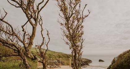 Coastal Magnificence: Saltwater Chronicles with private sea view deck.