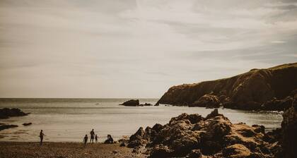 Coastal Magnificence: Saltwater Chronicles with private sea view deck.