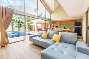 Elite Villa, Poolside | Living area | Flat-screen TV - Sea&Sky Beach Resort (Koh Samui)
