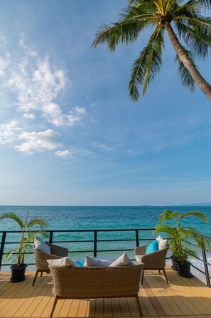 Deluxe Villa, Lanai, Bay View | Terrace/patio - Sea&Sky Beach Resort (Koh Samui)