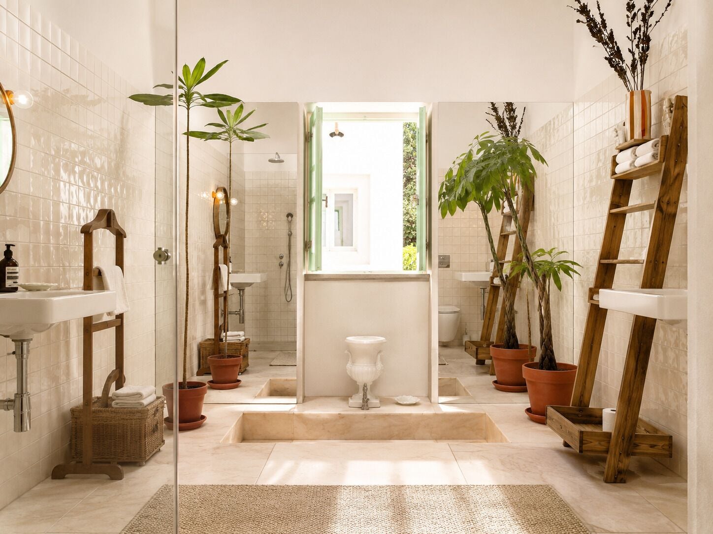 Shower, eco-friendly toiletries, hair dryer, towels
