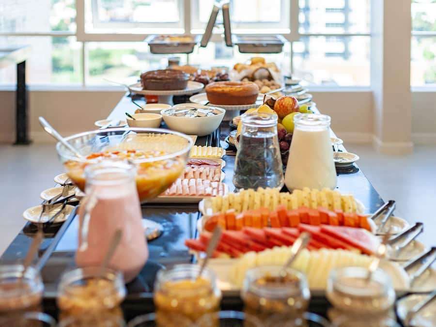 Free daily buffet breakfast