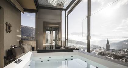 Luxus-Penthouse, 90m², privat Sauna, privat Whirlpool in Südtirol.