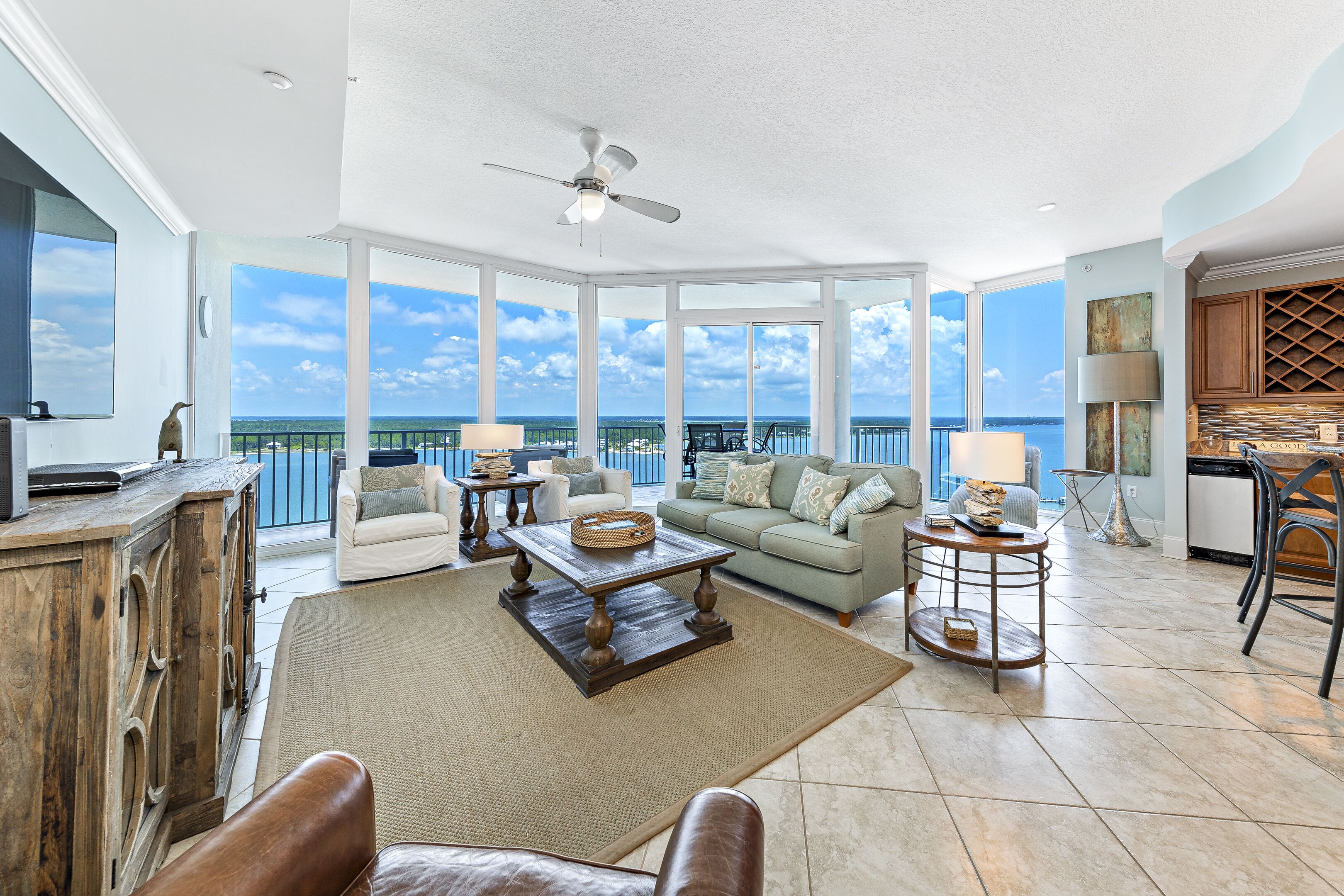 Lagoon Front corner unit with lagoon and gulf views! The best of the best!
