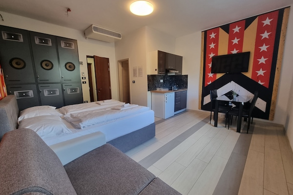 Standard Studio, 1 Bedroom, Non Smoking | Living area | 43-inch Smart TV with digital channels, TV