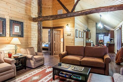 Cabin, 3 Bedrooms | Living area | TV