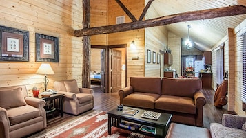Cabin, 3 Bedrooms | Living area | TV