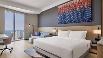 Room, 1 King Bed with Sofa bed, Ocean View | Soundproofing, iron/ironing board, free WiFi