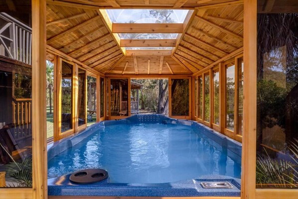 A heated pool