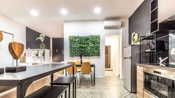Apartment, 1 Bedroom | Private kitchen | Full-size fridge, stovetop, dishwasher, espresso maker
