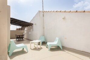 아파트, 침실 1개, 테라스, 코너 | 테라스/파티오