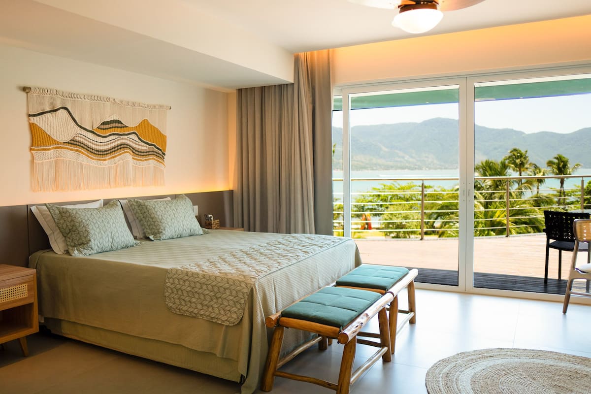 Chambre Double Deluxe, bain à remous, vue mer