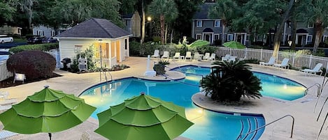 A heated pool