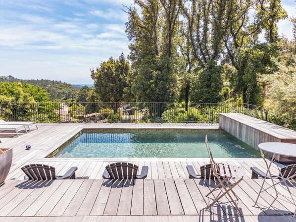 A heated pool