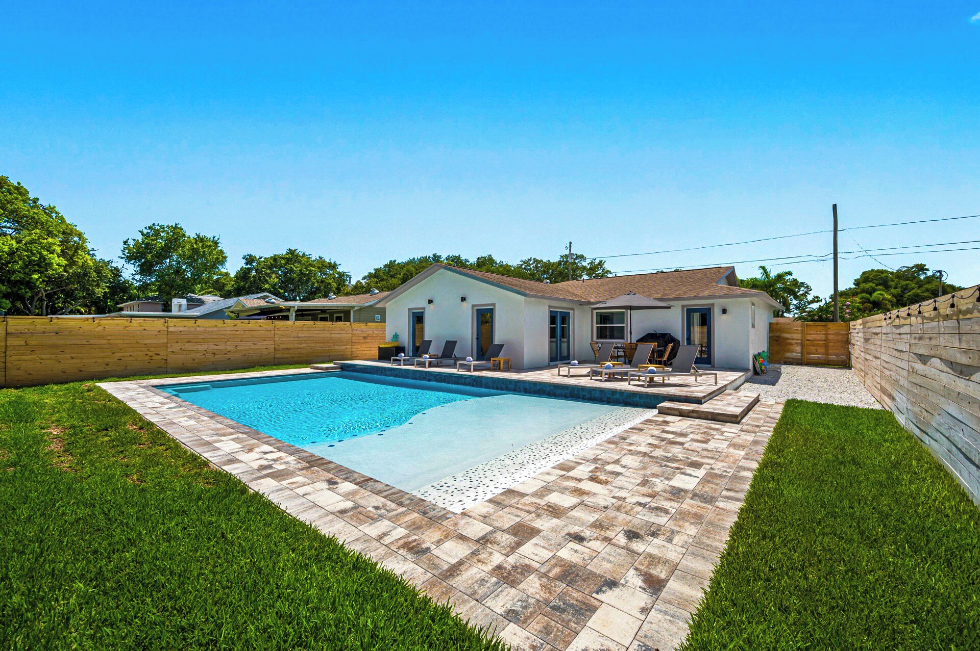 A heated pool