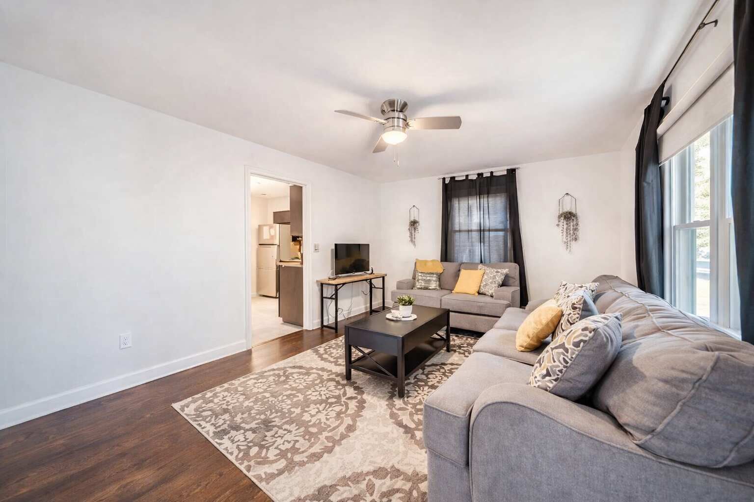 Spacious Living Area With TV