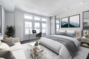 2 bedrooms, iron/ironing board, bed sheets