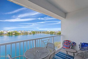 Outdoor dining - Beautiful Lake & Gulf Views, Private Beach, by 30A! (Panama city beach)