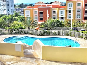 Outdoor pool - Airy Ocean View Corner Condo at Peña Mar Ocean Club (Fajardo)