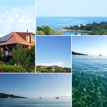 notre Villa Ă Favone & sa vue sur la baie avec sa plage aux aspects de lagon
