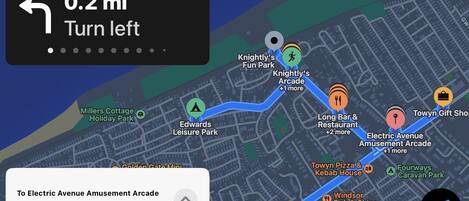 Kort over overnatningsstedet