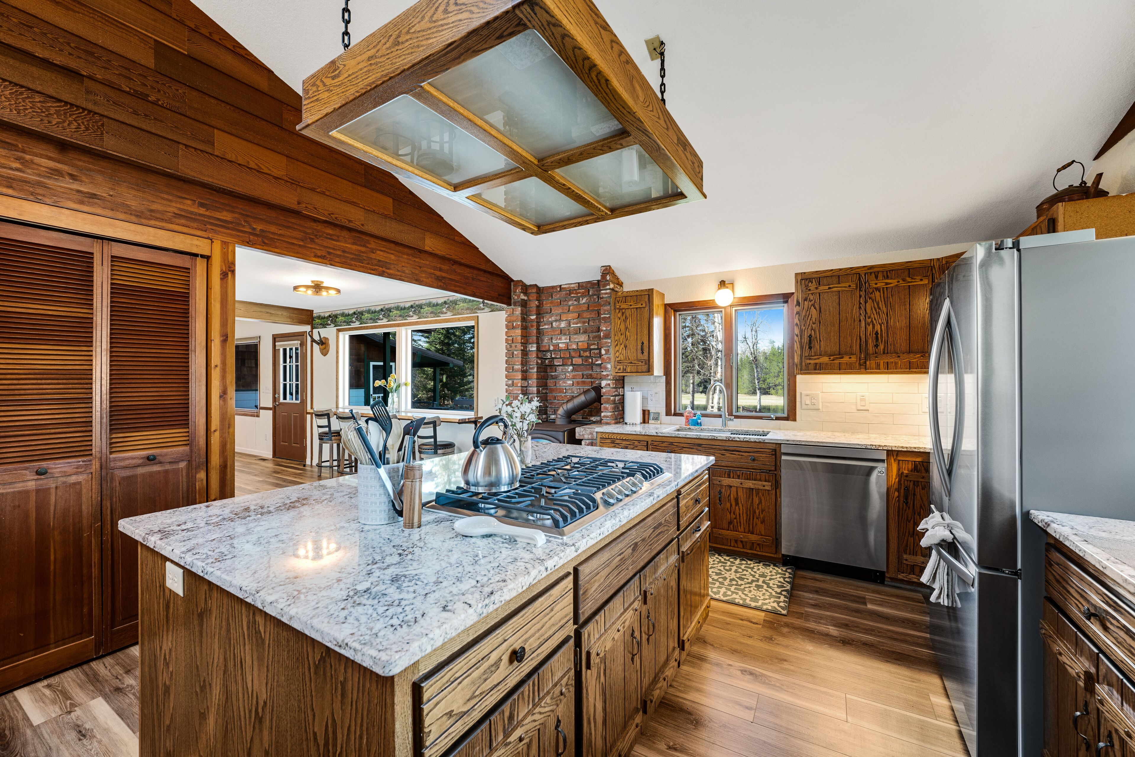 Riverfront home with private dock, grill, deck, river views, fireplace - dogs OK