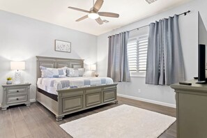 5 bedrooms, iron/ironing board, travel cot, WiFi