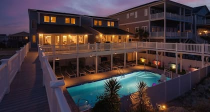 Oceanfront Oasis Sleeps 48! Golf Carts Heated pool