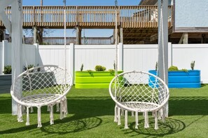 Terrace/patio - Oceanfront, Pool, GolfCart, & Free EV Charger! (Ocean Isle Beach)