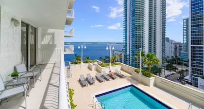 Pool view from Exclusive Brickell Condo