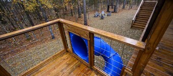 Luxury Creek Cabin w/ Slide, Hot Tub & Fire Pit