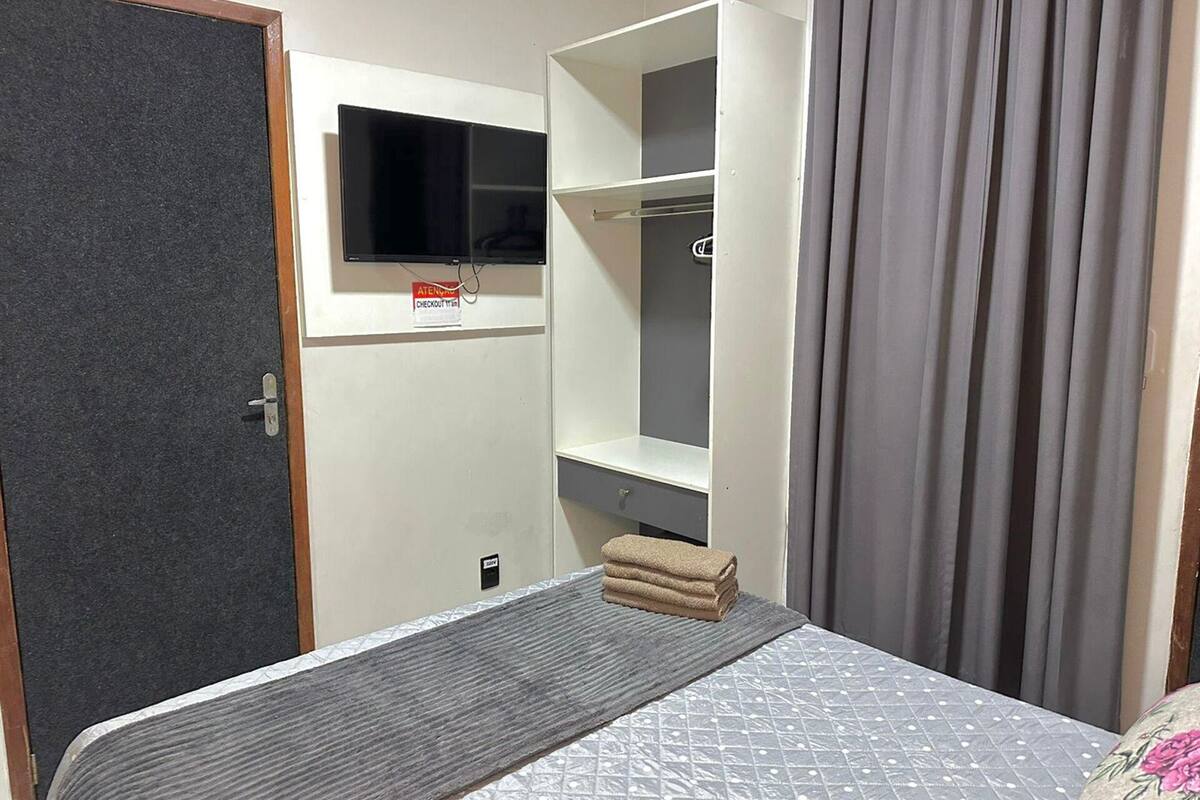 1 bedroom, desk, laptop workspace, blackout curtains