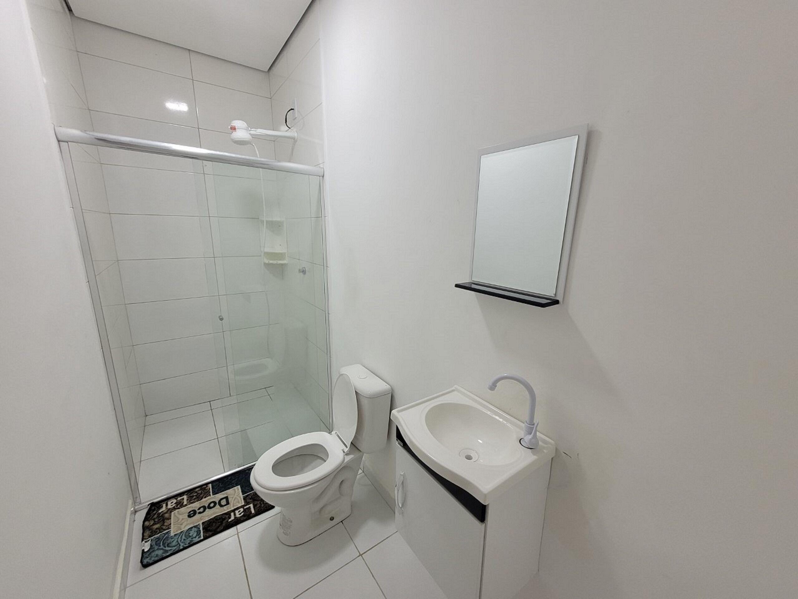 shower, towels, toilet paper