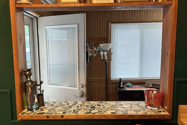 View from kitchen bar.