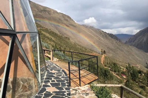 Chambre Deluxe, 1 grand lit, vue montagne, cÎté montagne | Terrasse/Patio