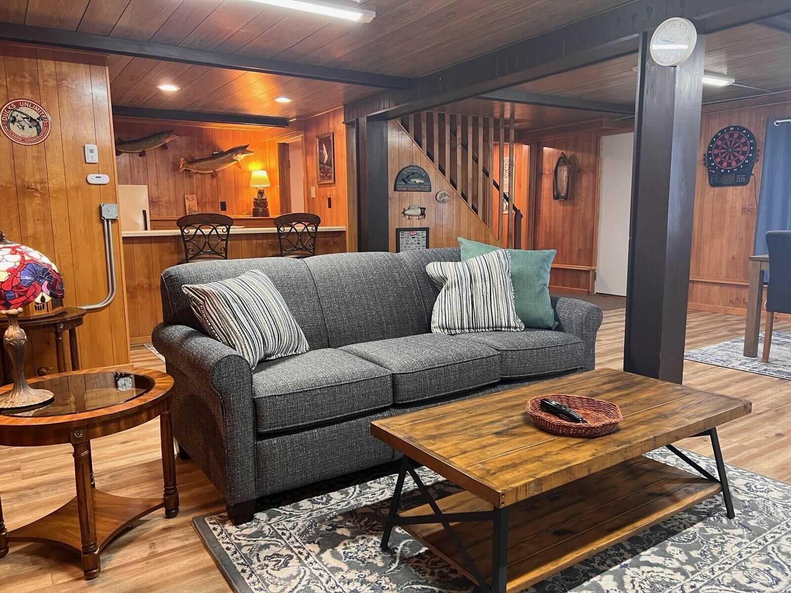 The Yellow House on the Lake.  Private Waterfront Cabin in Hayward, WI.