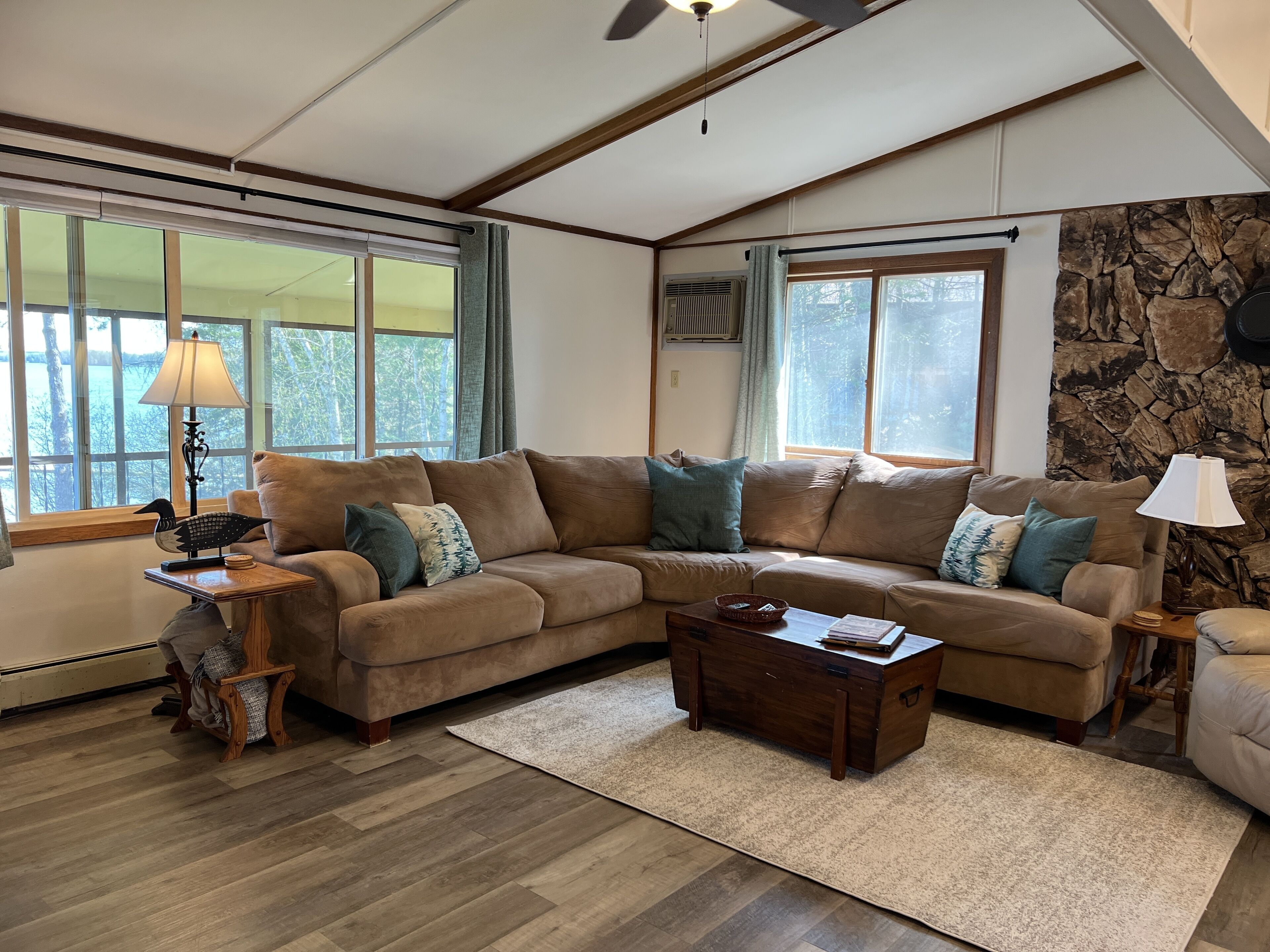 The Yellow House on the Lake.  Private Waterfront Cabin in Hayward, WI.