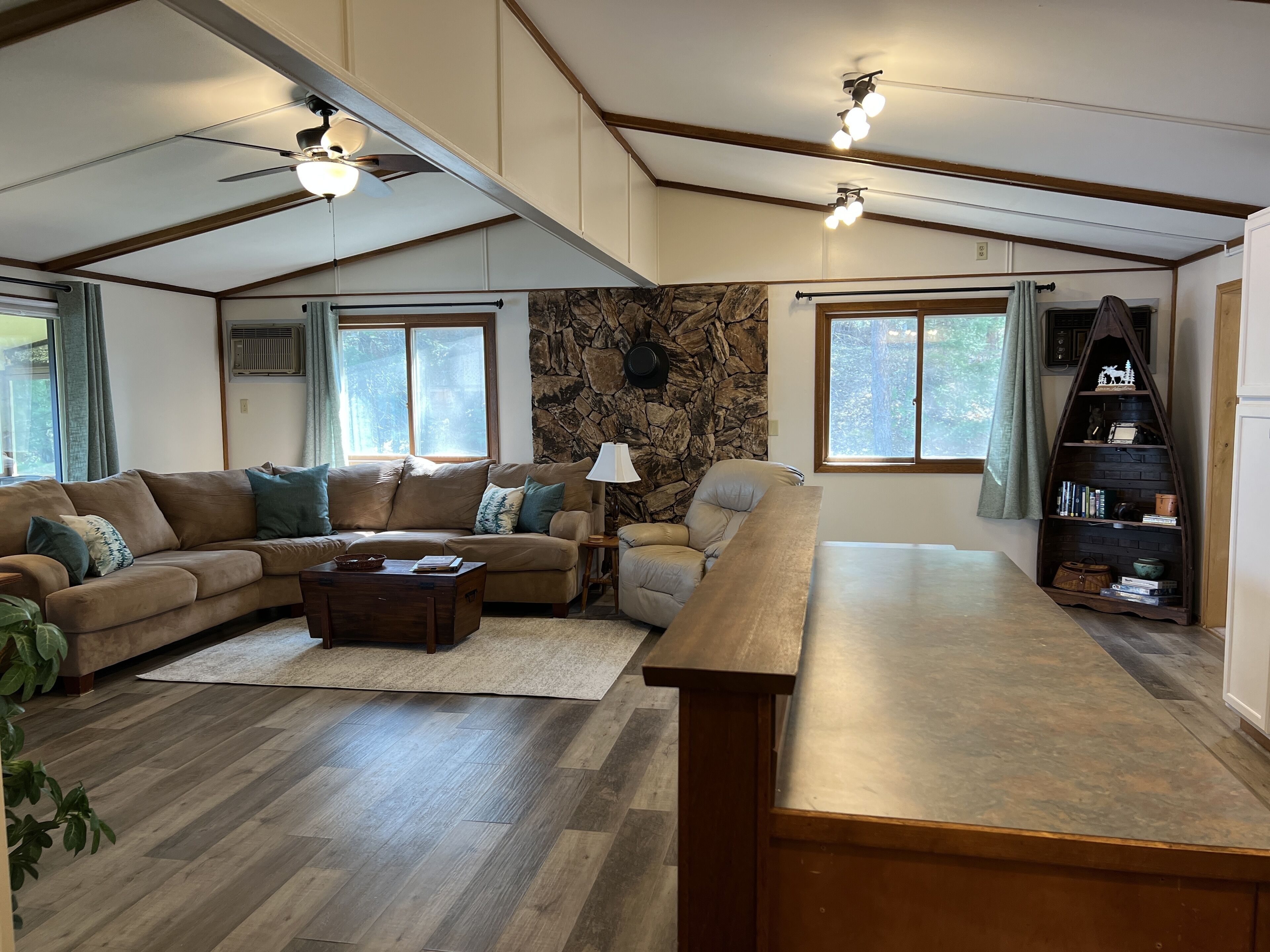 The Yellow House on the Lake.  Private Waterfront Cabin in Hayward, WI.